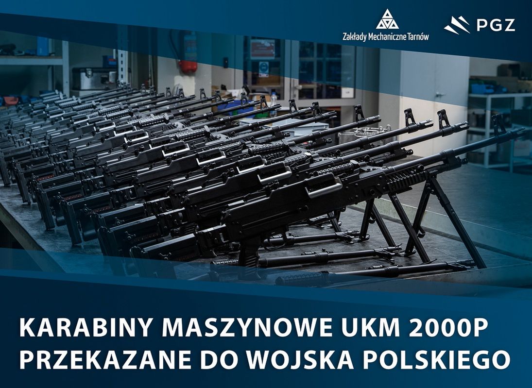 Karabiny maszynowe UKM 2000P dla Wojska Polskiego. ZMT dostarczyły 215 sztuk