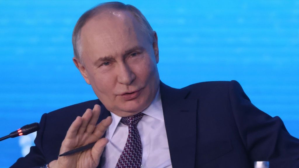 Russian President Vladimir Putin Participates in The Forum Of Future Technologies In Moscow
MOSCOW, RUSSIA - FEBRUARY 21:  (RUSSIA OUT) Russian President Vladimir Putin speaks during the Forum of Future Technologies, February 21, 2025, in Moscow, Russia. Vladimir Putin announced his plans to meet U.S. President Donald Trump in the near future. (Photo by Contributor/Getty Images)
Contributor