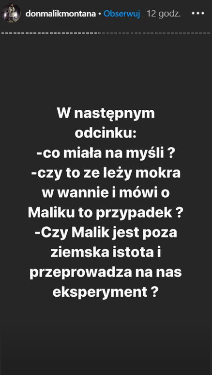 Malik Montana i Oliwia Trybus na Instagramie