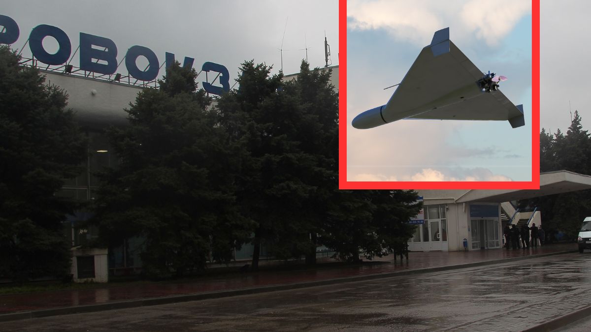 Ukraiński dron uderzył w rosyjskie lotnisko. (zdj. podgl.).