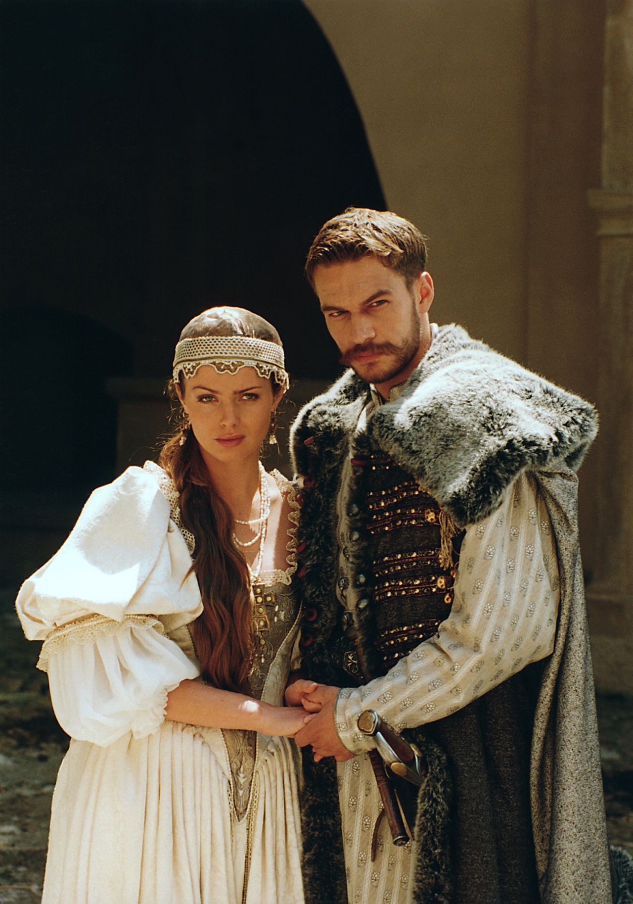 Izabella Scorupco i Michał Żebrowski, "Ogniem i mieczem", 1999 r.