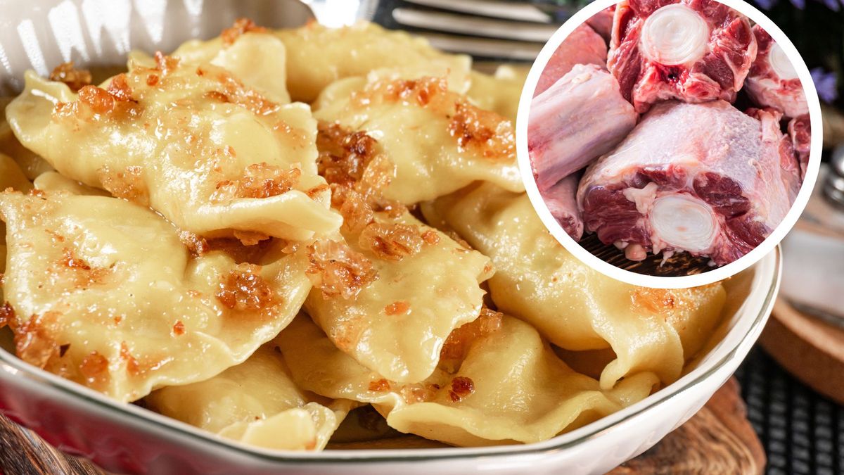 Pierogi z ogonami wołowymi