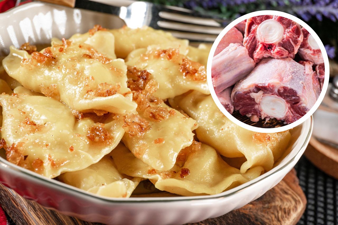 Pierogi z ogonami wołowymi