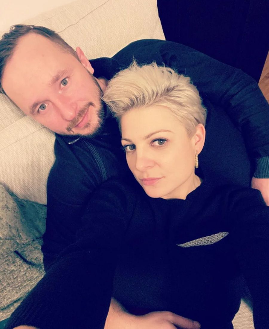 Magdalena Narożna z narzeczonym