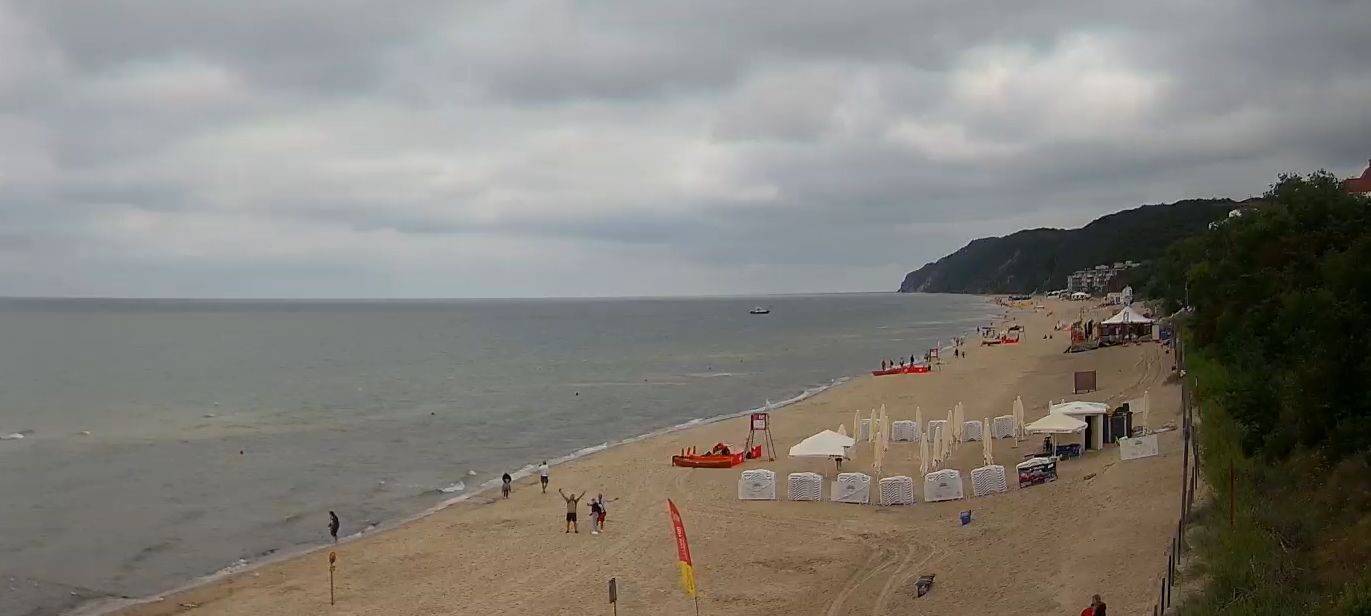 Niewielu turystów w Międzyzdrojach.