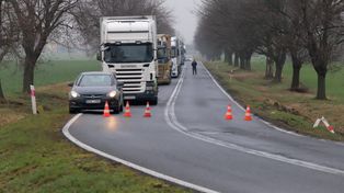 Pożar ciężarówki na DK25 pod Bydgoszczą. Utrudnienia w ruchu