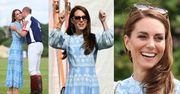 Księżna Kate w błękicie dopinguje męża na charytatywnym meczu polo. Nie obyło się bez CZUŁOŚCI (ZDJĘCIA)