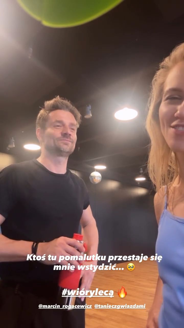 Marcin Rogacewicz i Agnieszka Kaczorowska podczas prób do "TzG"