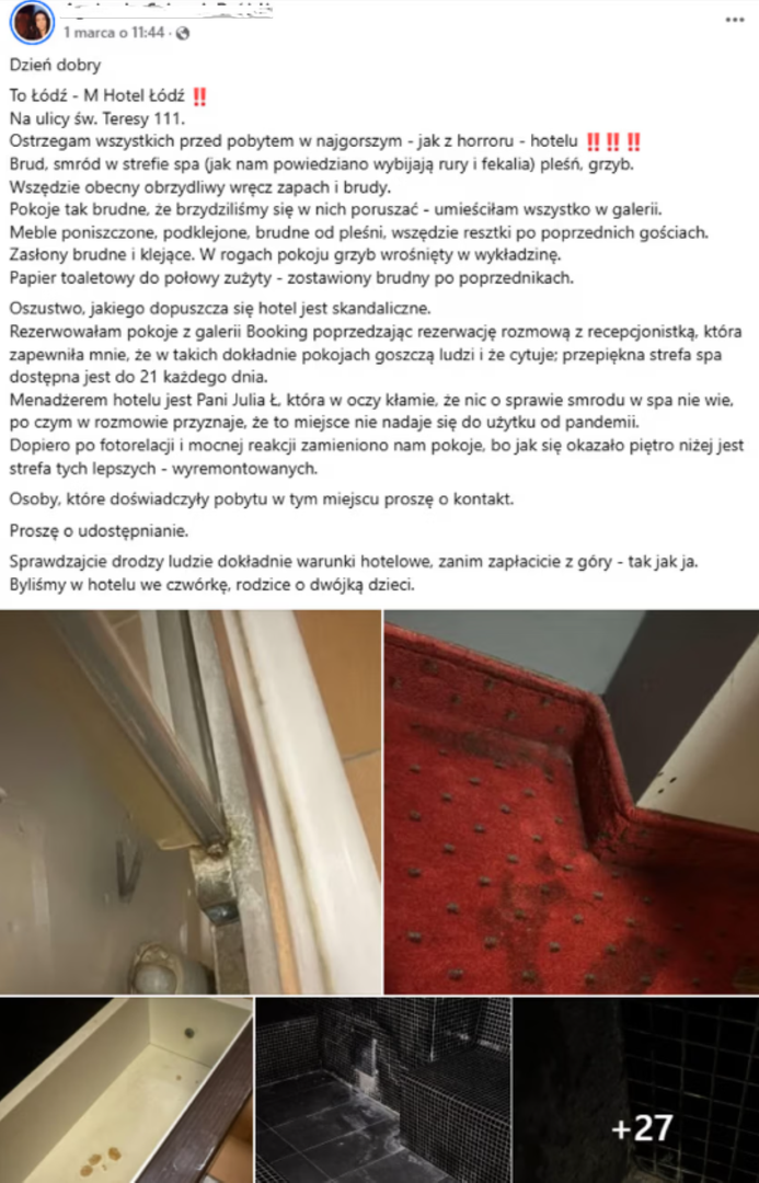 Hotel "jak z horroru".