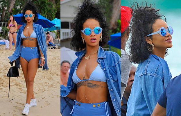 Rihanna W ŚWIĘTA NA PLAŻY! (FOTO)