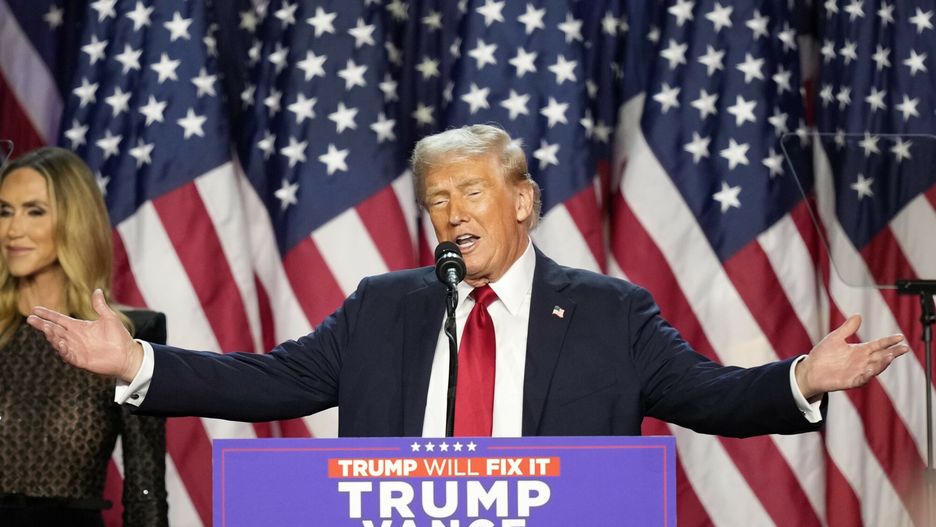 Wiecz�r wyborczy Trumpa w Palm Beach
Republican presidential nominee former President Donald Trump speaks at an election night watch party, Wednesday, Nov. 6, 2024, in West Palm Beach, Fla. (AP Photo/Alex Brandon)
Alex Brandon