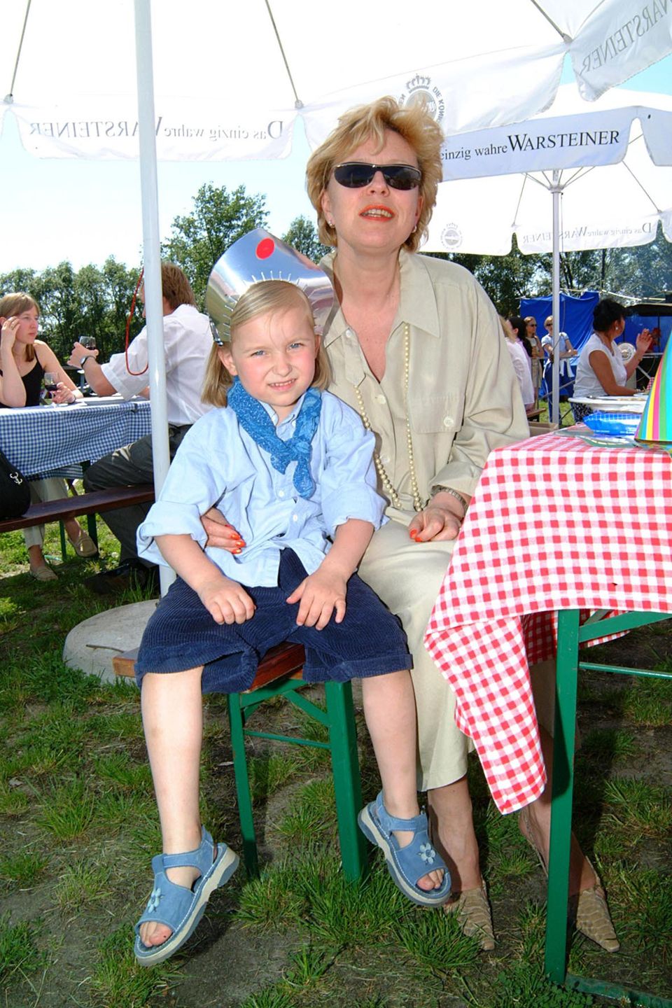 Krystyna Janda z wnuczką Leną w 2002 r.
