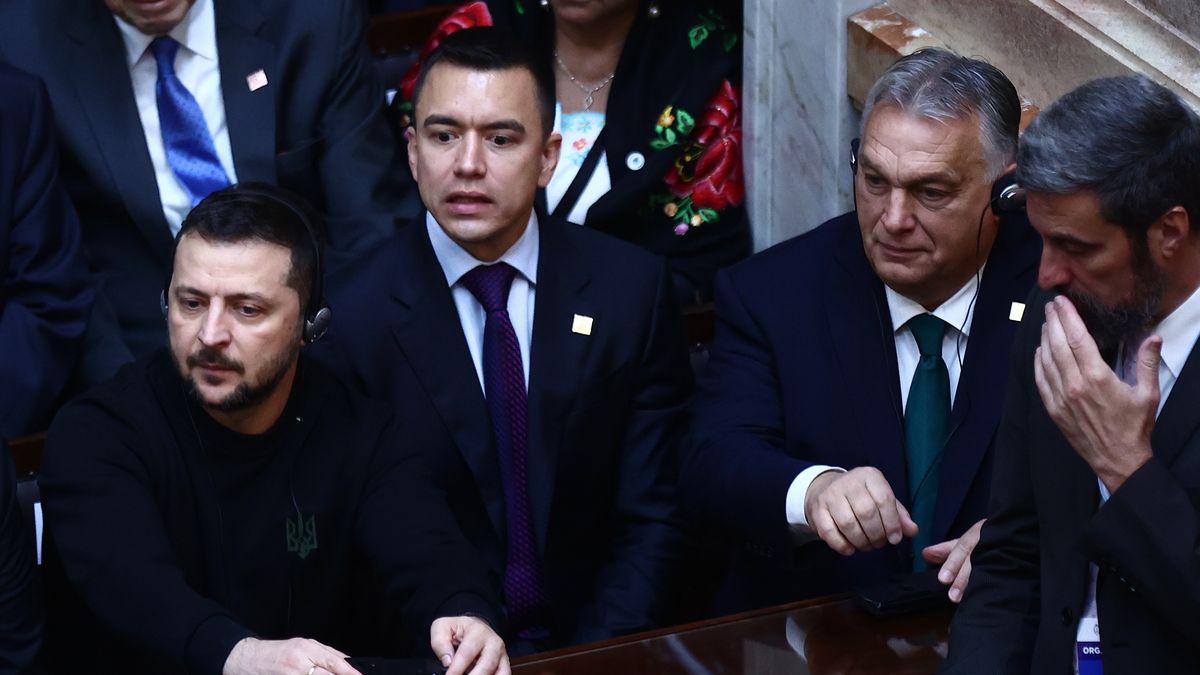 President Javier Milei Takes Office in Argentina
BUENOS AIRES, ARGENTINA - DECEMBER 10: (FROM L TO R) President of Ukraine Volodymyr Zelensky, President of Ecuador  Daniel Noboa and Prime Minister of Hungary Viktor Orban during the the Presidential Inauguration Ceremony at the National Congress on December 10, 2023 in Buenos Aires, Argentina. (Photo by Tomas Cuesta/Getty Images)
Tomas Cuesta