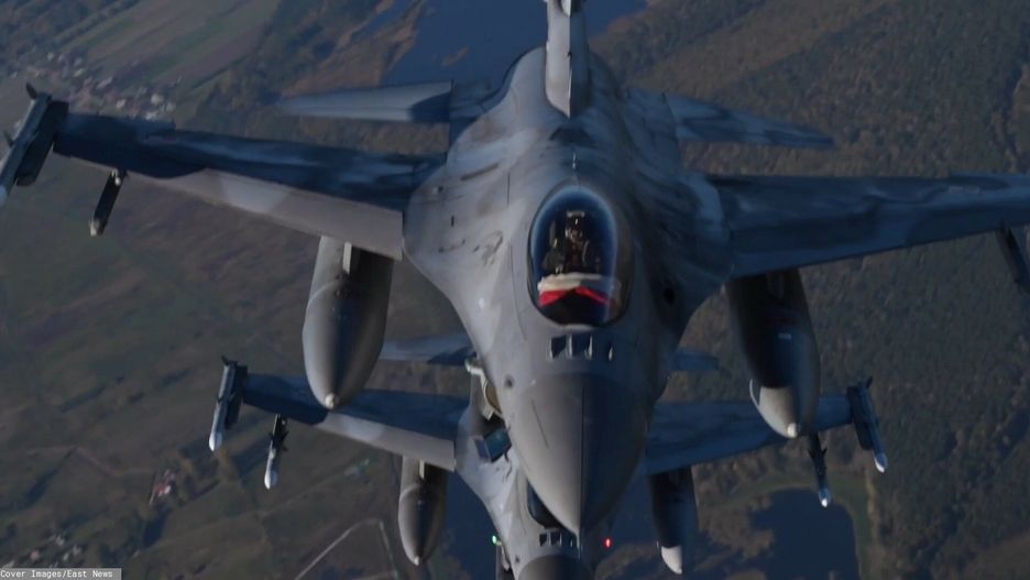 Myśliwce NATO patrolujące 
"polskie niebo"