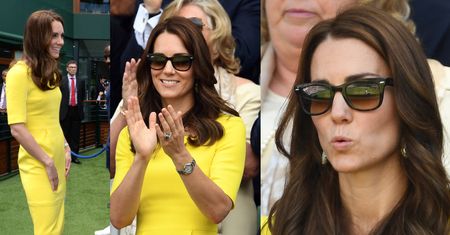 Radosna Kate Middleton na trybunach Wimbledonu (ZDJĘCIA)
