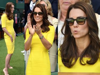 Radosna Kate Middleton na trybunach Wimbledonu (ZDJĘCIA)