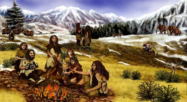 Neandertalska rodzina na chwilę przed wymarciem (NASA PD)