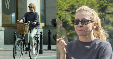 Naturalna Katarzyna Warnke MKNIE przez miasto na rowerze. W pewnym momencie do akcji wkroczył… błyszczyk (ZDJĘCIA)