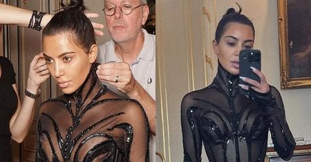 Przebrana za "seksownego owada" Kim Kardashian SZOKUJE bardzo wąską talią
