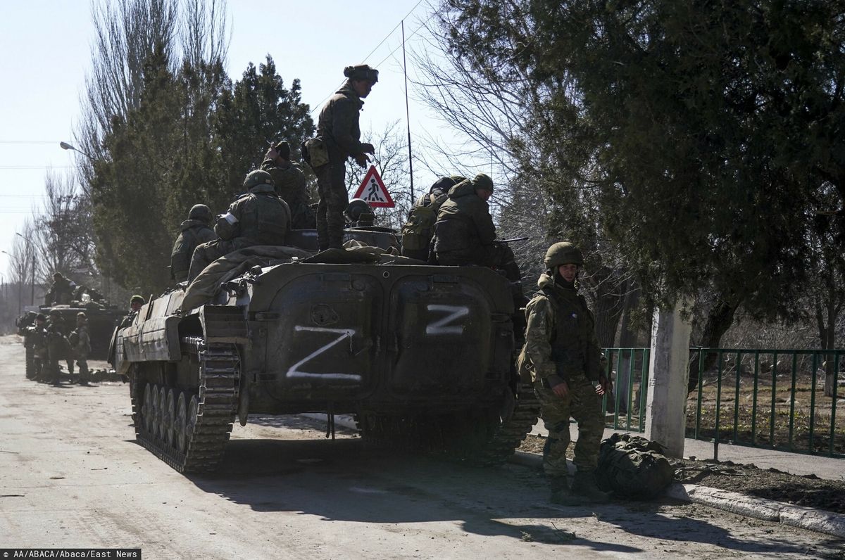 Wojna w Ukrainie - ewakuacja ludno?ci cywilnej z Mariupola pod kontrol? prorosyjskich separatyst�w
MARIUPOL, UKRAINE - MARCH 24: Russian military and pro-Russian separatists keep watch as civilians are being evacuated along humanitarian corridors from the Ukrainian city of Mariupol on March 24, 2022. Stringer / Anadolu Agency/ABACAPRESS.COM
AA/ABACA