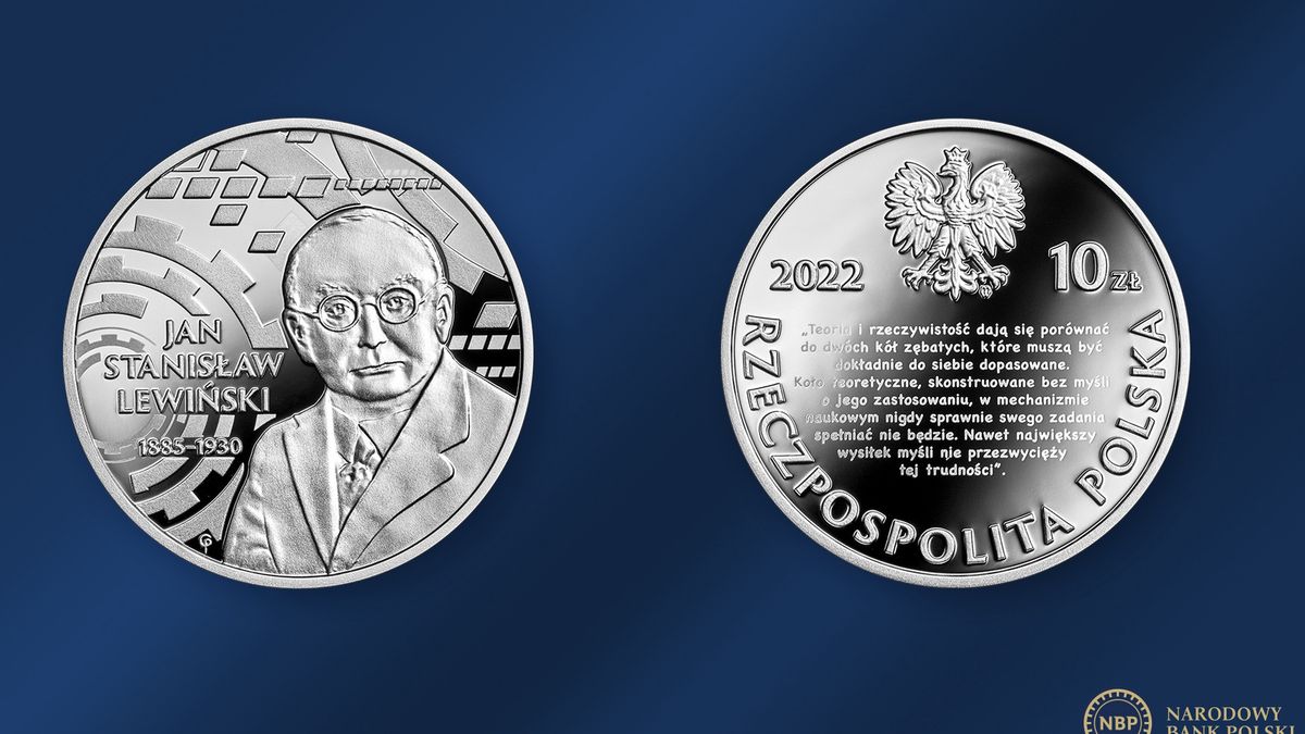 Jan Stanisław Lewiński - srebrna moneta kolekcjonerska 