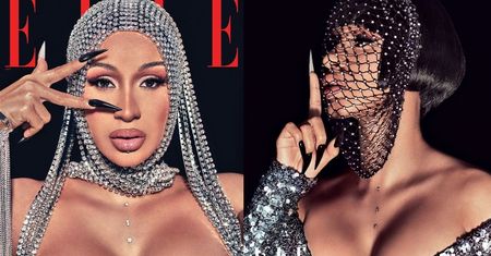 Cardi B pozuje w futurystycznych nakryciach głowy dla "Elle" i wyznaje: "Ludzie bez przerwy mnie ATAKUJĄ" (ZDJĘCIA)