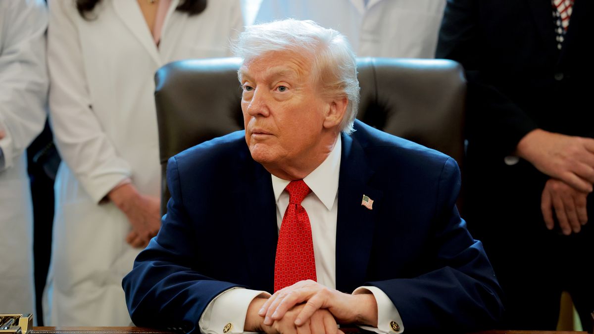 President Trump Signs Executive Order Reclassifying Marijuana As Low Risk Drug
WASHINGTON, DC - DECEMBER 18: U.S. President Donald Trump speaks to journalists after signing an executive order in the Oval Office of the White House on December 18, 2025 in Washington, DC. Trump signed the order reclassifying marijuana as a schedule III drug. (Photo by Anna Moneymaker/Getty Images)
Anna Moneymaker