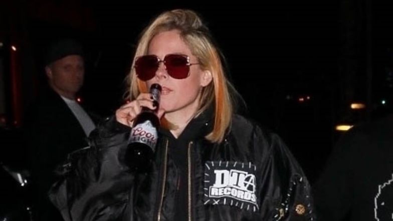 Avril Lavigne popija piwo w drodze na kolację z narzeczonym 