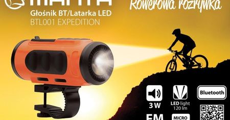 Manta BTL001 Expedition - rowerowy głośnik z latarką