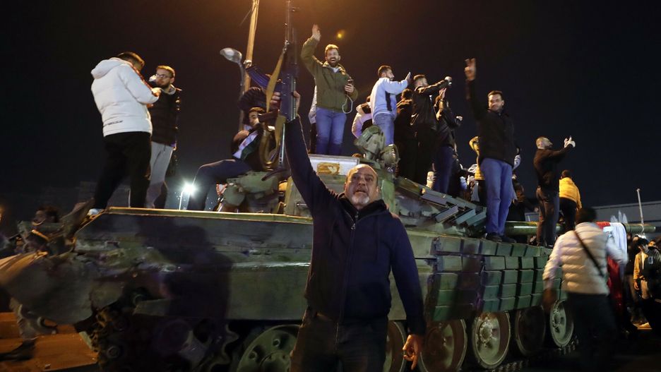 Temporary
Syrians celebrate the arrival of opposition fighters in Damascus, Syria, Sunday, Dec. 8, 2024. (AP Photo/Omar Sanadiki)
Omar Sanadiki