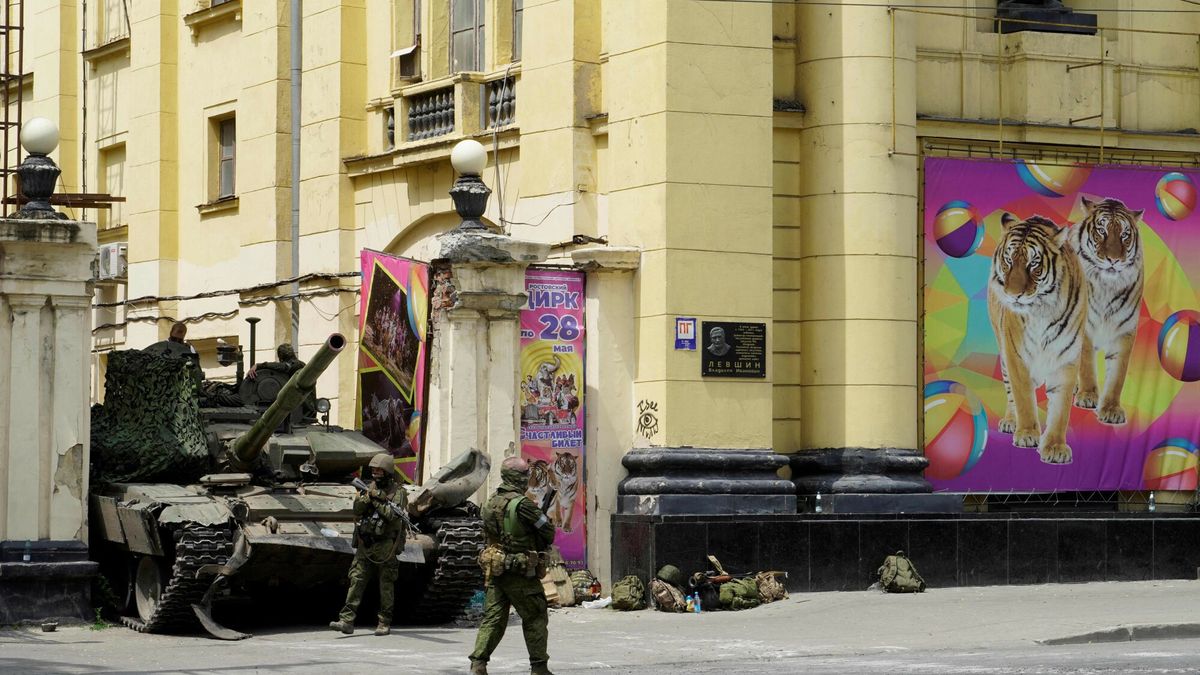 Wojska grupy Wagnera w Rostowie
