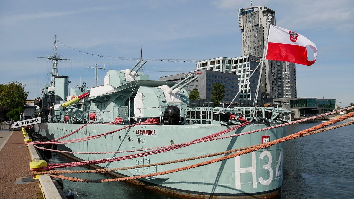 Słynny polski niszczyciel ORP Błyskawica, Gdynia