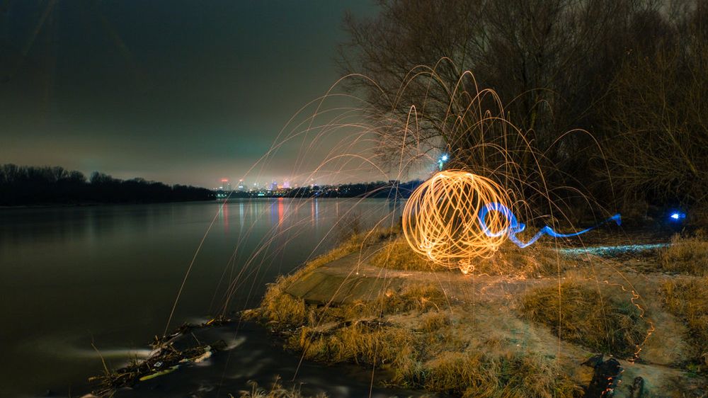 Co ma wspólnego wełna stalowa i fotografia, czyli malowanie światłem nad Wisłą [poradnik] 1