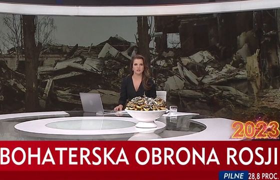 Wpadka TVP Info: na pasku „bohaterska obrona Rosji”