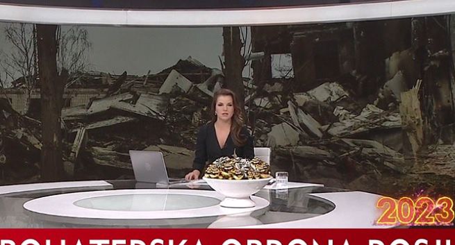Wpadka TVP Info: na pasku „bohaterska obrona Rosji”
