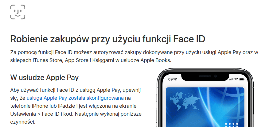 Face ID to nie tylko logowanie, to także bezdotykowe zakupy (fot. Apple)
