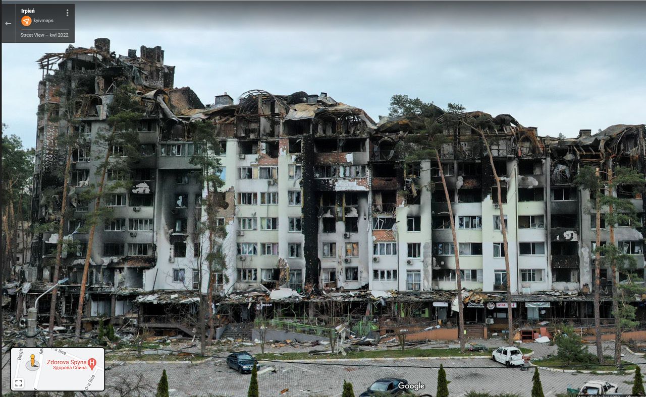 Wojna w mapach Google. Dodano panoramy zniszczonych miast
