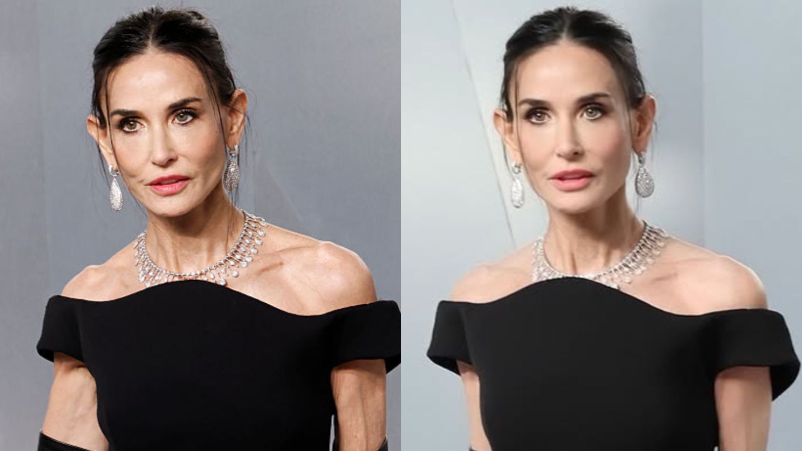 Demi Moore przed i po retuszu