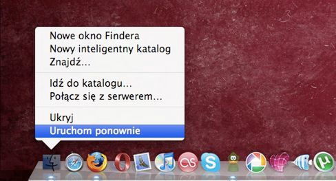 Jak uruchomić ponownie Findera? 2