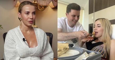 Marianna Schreiber tłumaczy się ze zdjęcia z karmiącym ją w szpitalu Piotrem Korczarowskim: "Dosyć niesmaczne"