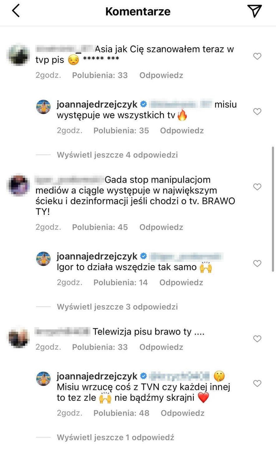 Joanna Jędrzejczyk usunęła wpis o współpracy z TVP