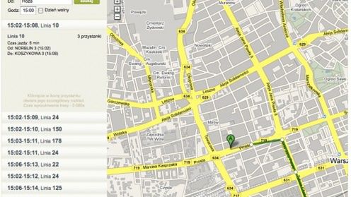 Przesiadki.pl - wyszukiwarka połaczeń dla największych polskich miast 1