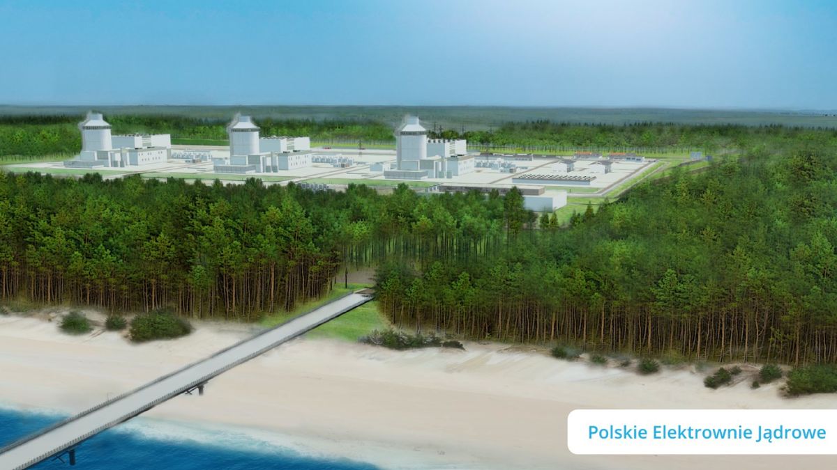 Wizualizacja elektrowni jądrowej w gminie Choczewo