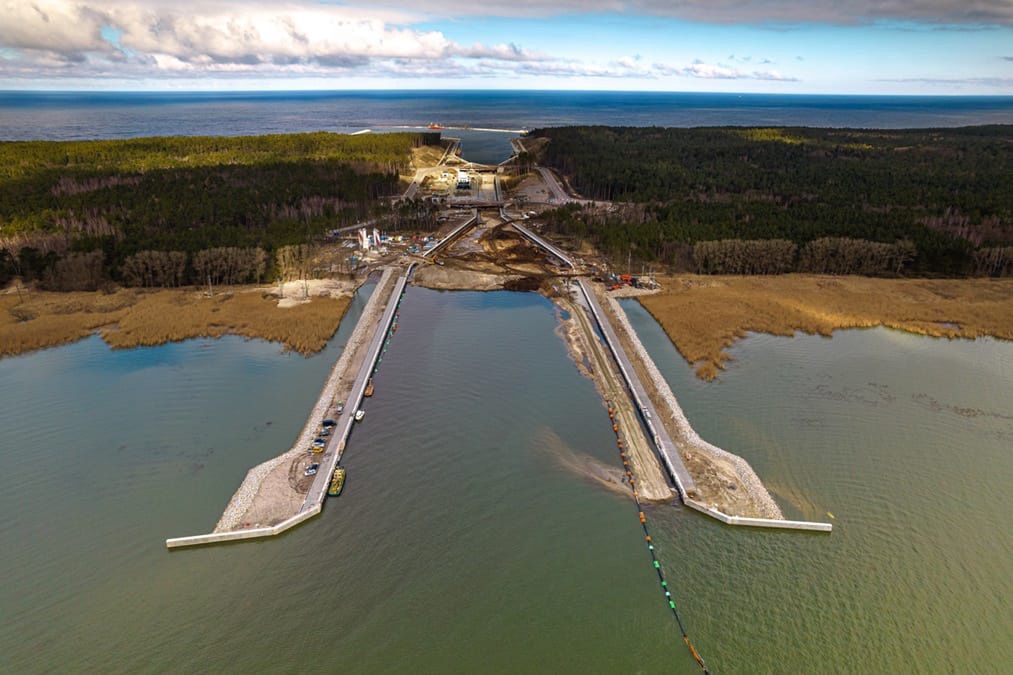 Przekop Mierzei Wiślanej, marzec 2022