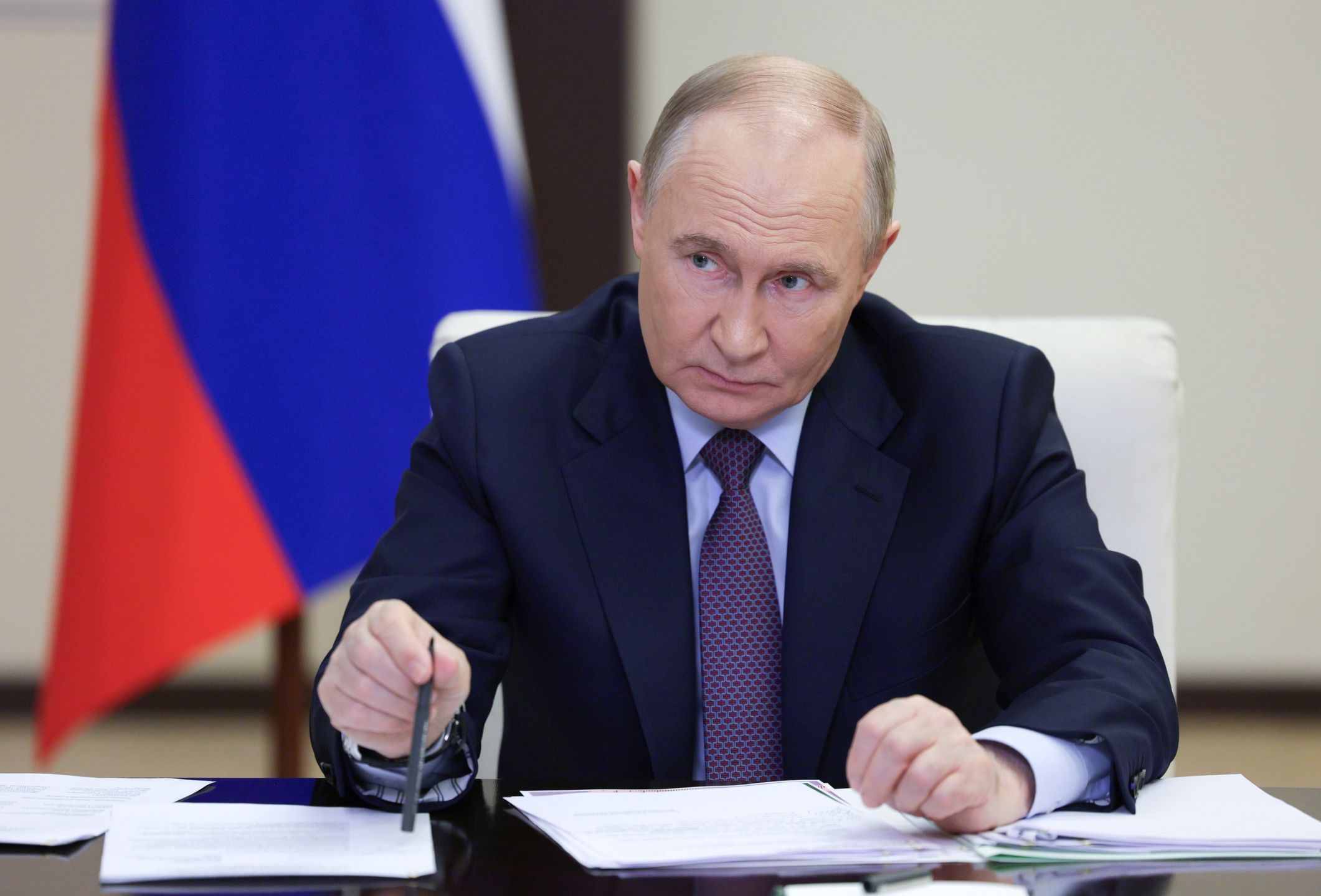 Russian President Vladimir Putin holds a meeting of Presidential Council for State Policy on Promoting the Russian Language and Languages of the Peoples of Russia via videoconference at the Novo-Ogaryovo state residence, outside Moscow, Russia, 05 June 2025. EPA/GAVRIIL GRIGOROV/SPUTNIK/KREMLIN POOL MANDATORY CREDIT Dostawca: PAP/EPA.