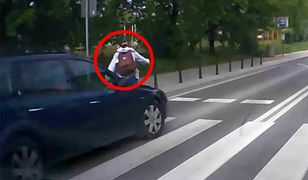 Szokujące nagranie wypadku w Warszawie. Chciał ominąć korek