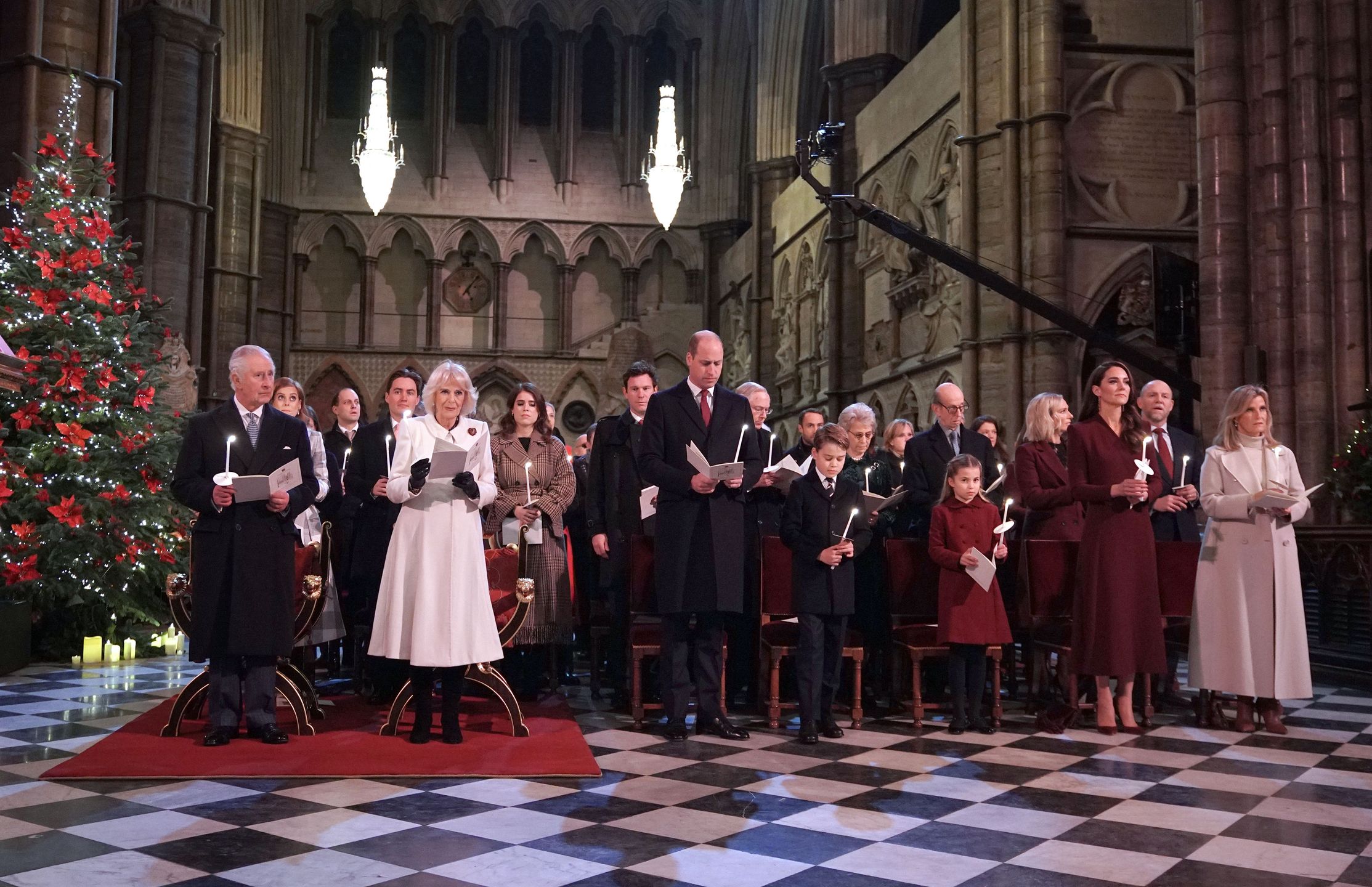 Rodzina królewska na świątecznym koncercie w Westminster Abbey