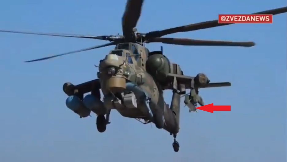 Śmigłowiec Mi-28N z nowymi pociskami Ch-39.