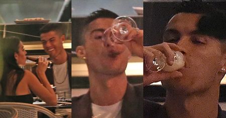 Ronaldo z narzeczoną raczą się alkoholem w londyńskiej knajpce (ZDJĘCIA)