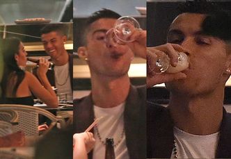 Ronaldo z narzeczoną raczą się alkoholem w londyńskiej knajpce (ZDJĘCIA)